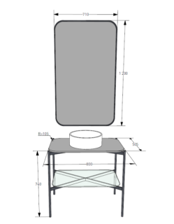 Консоль Salini Grazia 27G108K 80см без зеркала